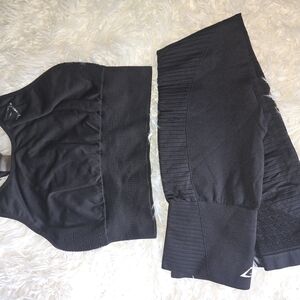 Gymshark Black Leggings and Top Set